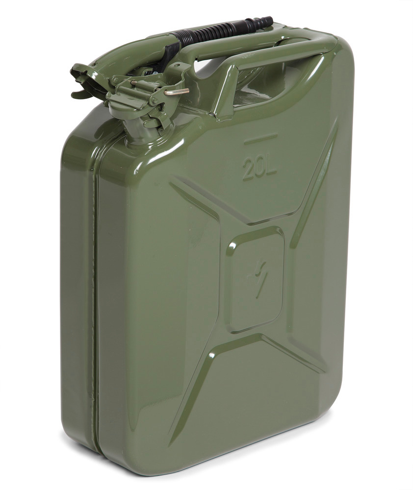 Garrafa en chapa de acero, 20 litros, verde oliva, con Homologación UN para transporte ADR - 2