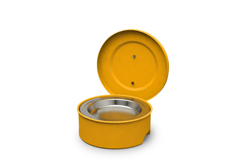 Recipiente de imersão para peças pequenas, aço lacado, amarelo, com cesto de imersão, 2 litros - 1