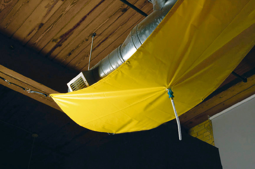 Szivárgás-elhárító ponyva, 73 x 73 cm, sárga - 2