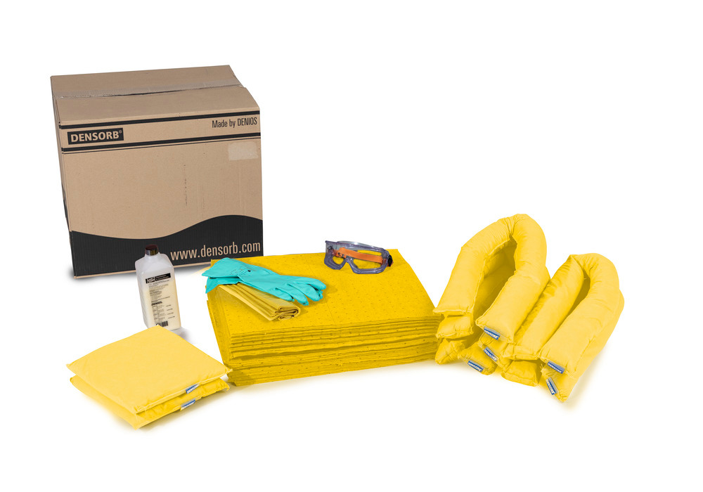 Kit reenchimento para kit de absorventes DENSORB em caixa com tampa de abas, versão Especial