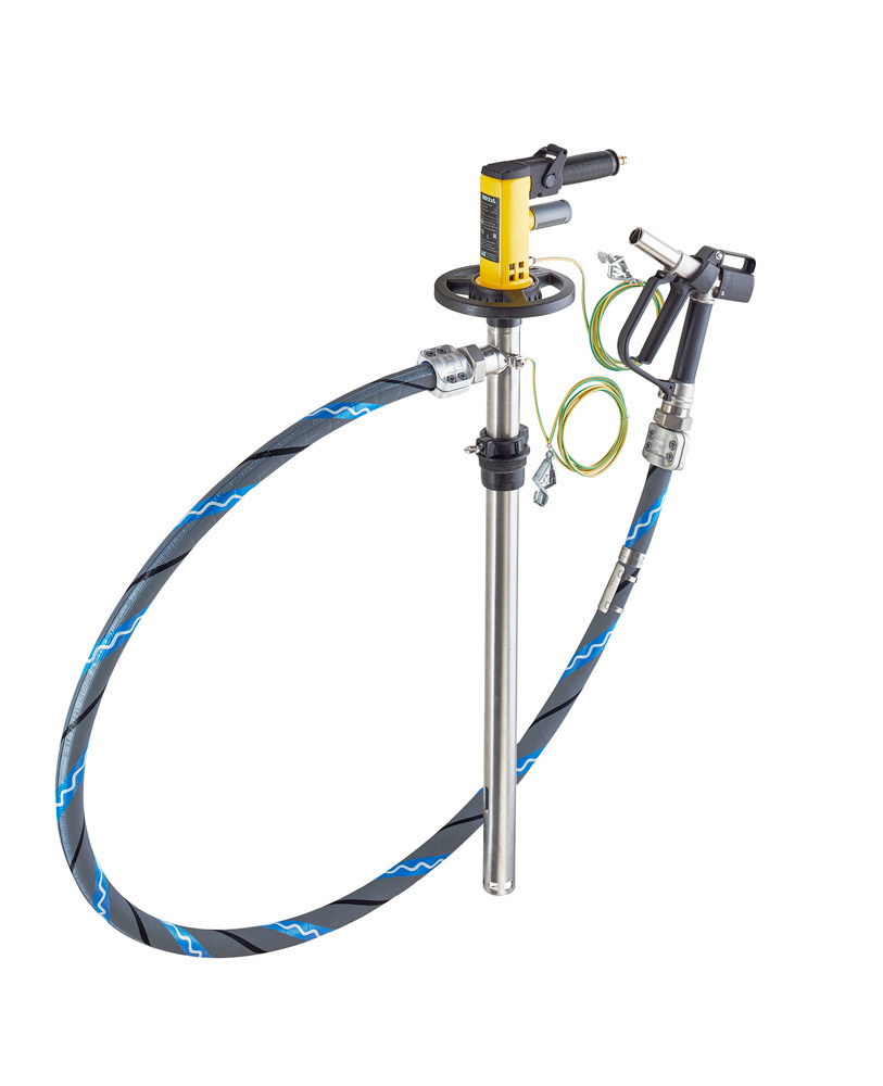 Compressed air membrane drum pump for solvents, residue emptying, 1200mm diving depth, ex. protected - 1