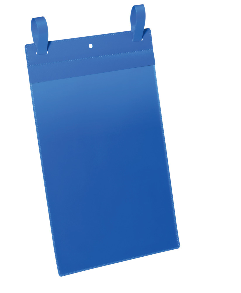 Gitterboxtasche mit Lasche A4 hoch, VE = 50 Stück, dunkelblau - 3