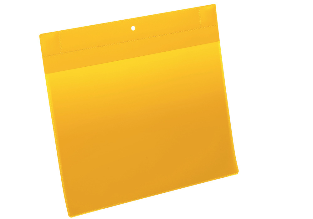 Suporte magnético para documentos A4, orientação horizontal, pack de 10 unidades, amarelo - 2