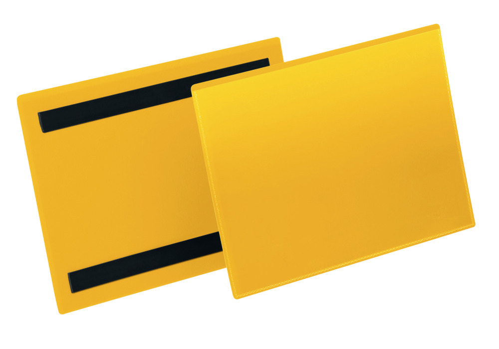 Bolsa identificaciones magnéticas A5 apaisado, pack = 50 unidades, amarillo - 1