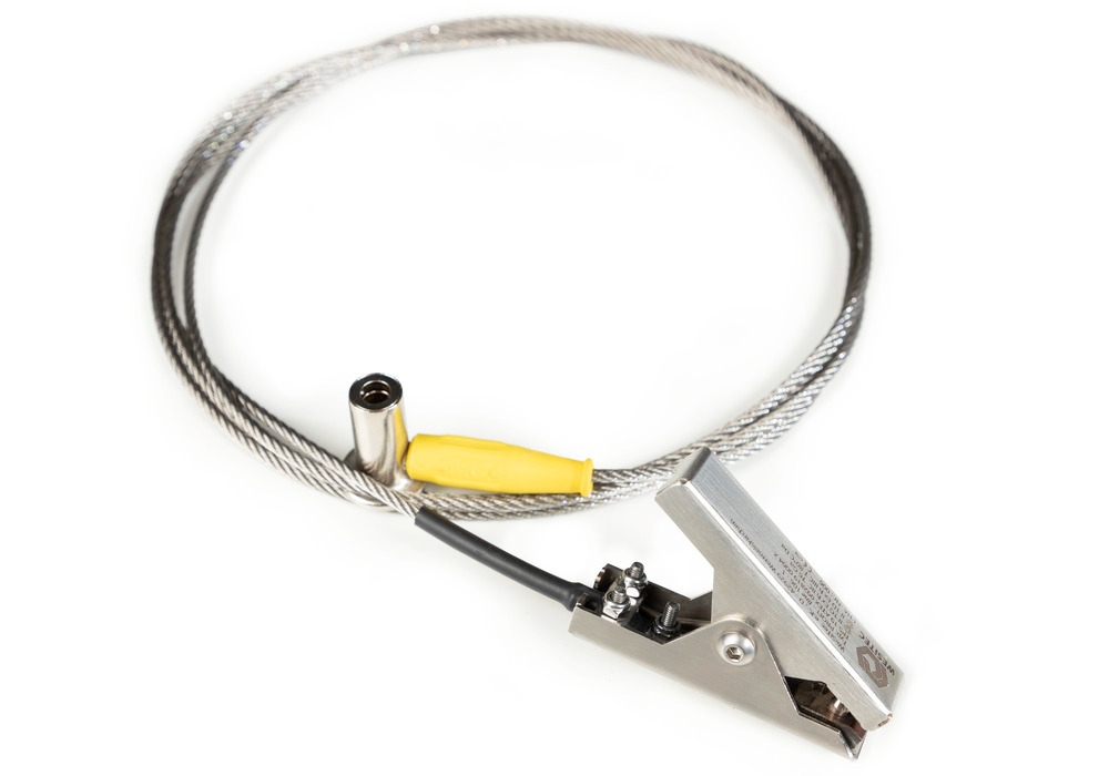 Earthing cable Quick-Connect for FALCON container, with quick coupling and earthing clamp - 1