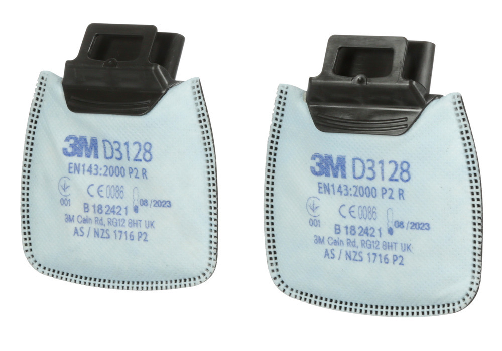 Partikelfilter 3M Secure Click D3135 P3 R, för halvmasker HF-800-serien, 1 par - 1