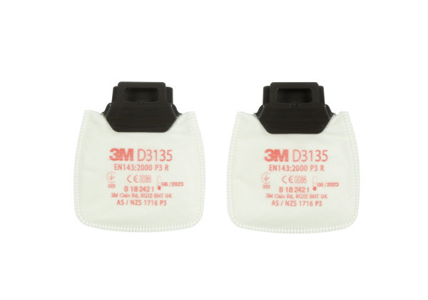 Filtro partículas 3M Secure Click D3135 P3 R, para máscaras serie HF-800, 1 par - 1