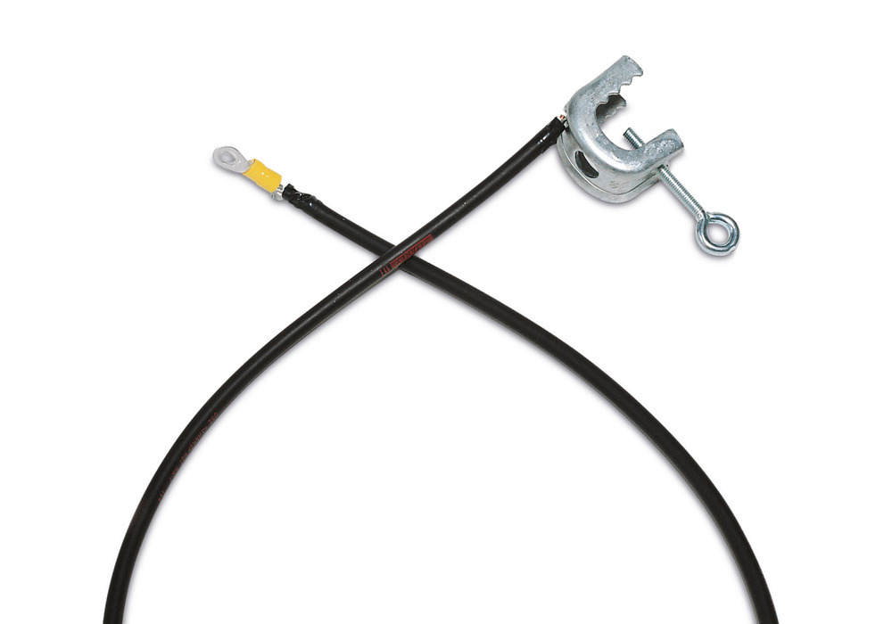 Cable de puesta a tierra con 1 rosca en C / 1 arandela, aislado, longitud 2 m - 1
