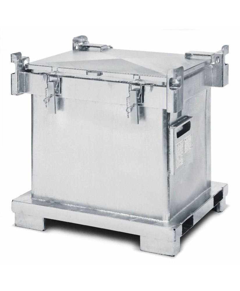 ASP-Behälter zur Sammlung und zum Transport, 800 Liter Volumen, feuerverzinkt - 1
