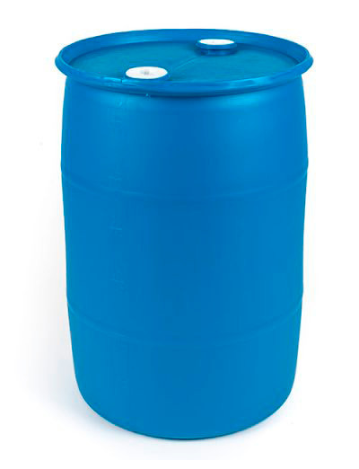 Poly Drum - 30-Gallon - Closed - Aggressive Chemical Storage - Blue - 1