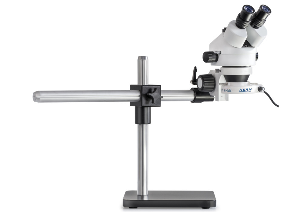 KERN Optics Stereomikroskop-Set OZL 963, Tubus Binocular, Objektiv 0,7 x - 4,5 x, mit Teleskoparm