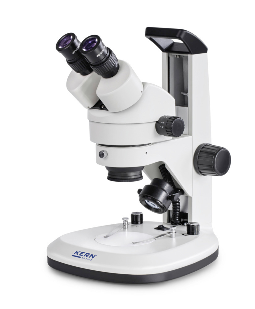 Microscope à zoom stéréo KERN Optics OZL 467, tube binoculaire, champ vision Ø 20.0mm, support méca. - 1