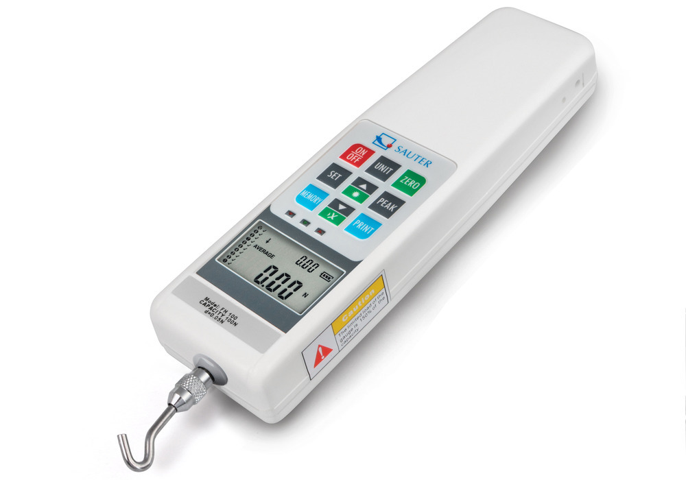 Dinamómetro digital Sauter FH 2, celda de medición interna, rango medición 2 N, legibilidad 0,001 N - 1