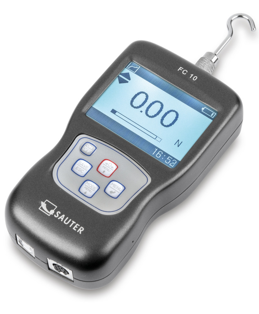 Dinamómetro digital Sauter FC 10, rango de medición 10 N, legibilidad 0,01 N - 1