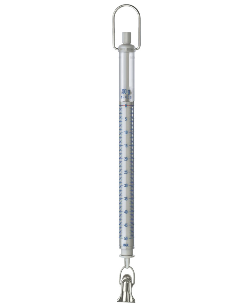 Mechanická pružinová váha Sauter 287-104, max. rozsah váženia 50 g, presnosť 0,5 g - 1