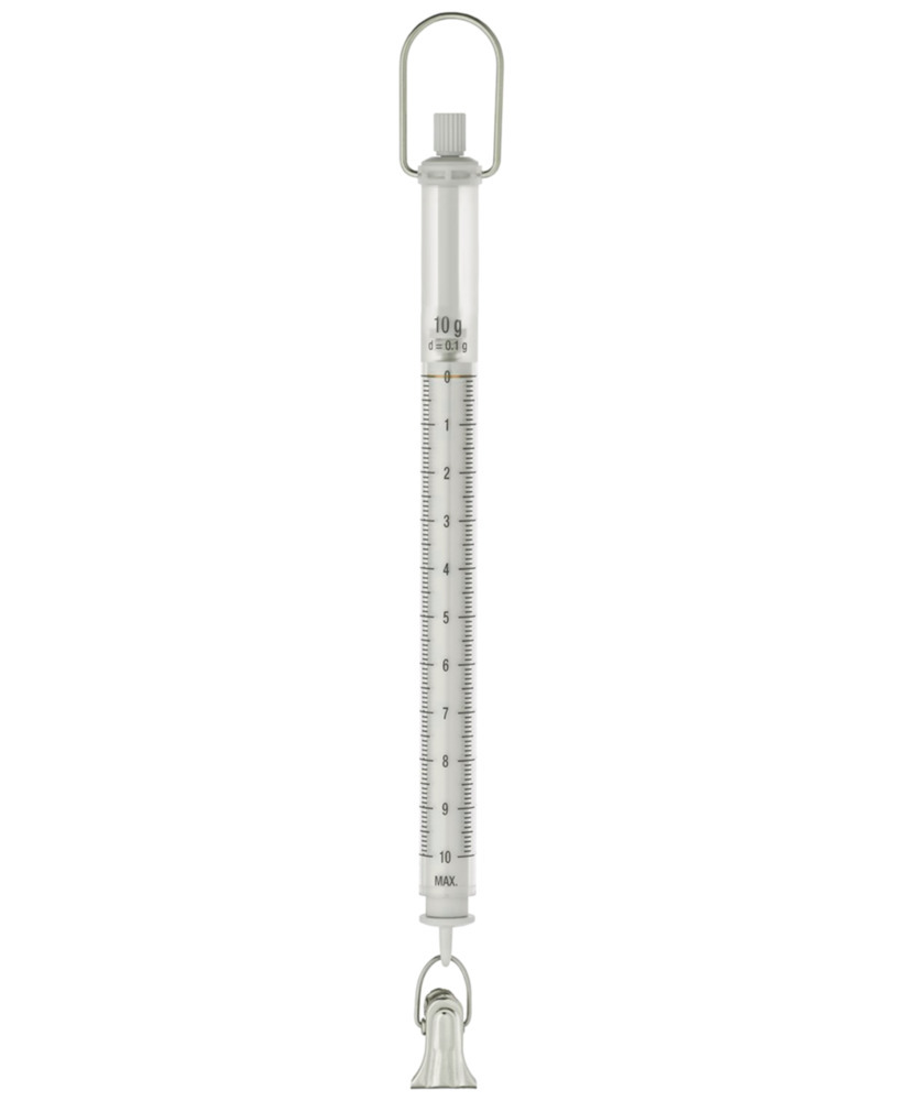 Mechaniczna waga sprężynowa Sauter 287-100, maksymalny zakres ważenia 10 g, dokładność odczytu 0,1 g