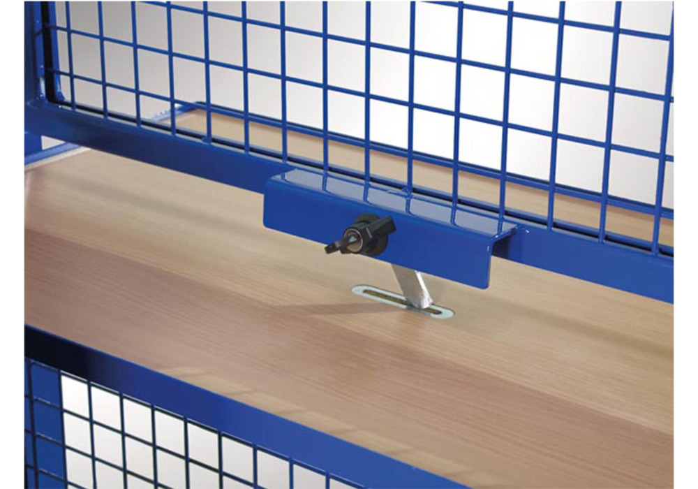 Partition wall system 9200, service window with shelf, W 1000 mm, ultramarine blue - 2