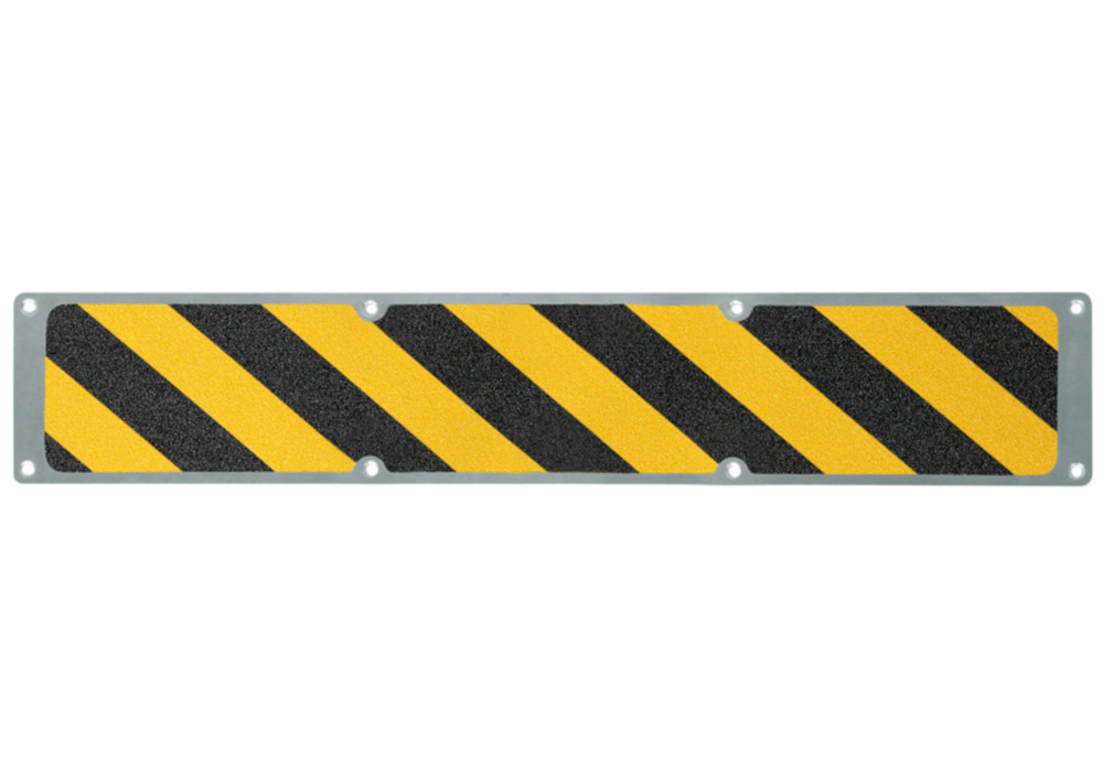 Placa antideslizante, aluminio, negro/amarillo, 1000 x 114 mm - 2