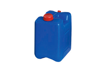 Afvalbak van PE-HD, met vulopening en ventilatieschroefverbinding, 10 liter, blauw - 1