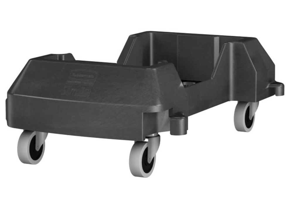 Vagn av polyeten (PE) för avfallsbehållare med volym 60/90 liter, grå