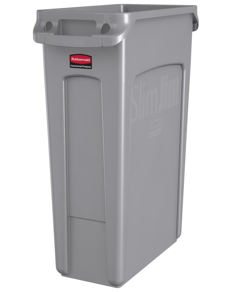 Coletor para reciclagem em polietileno (PE), 90 litros de volume, cinzento - 1