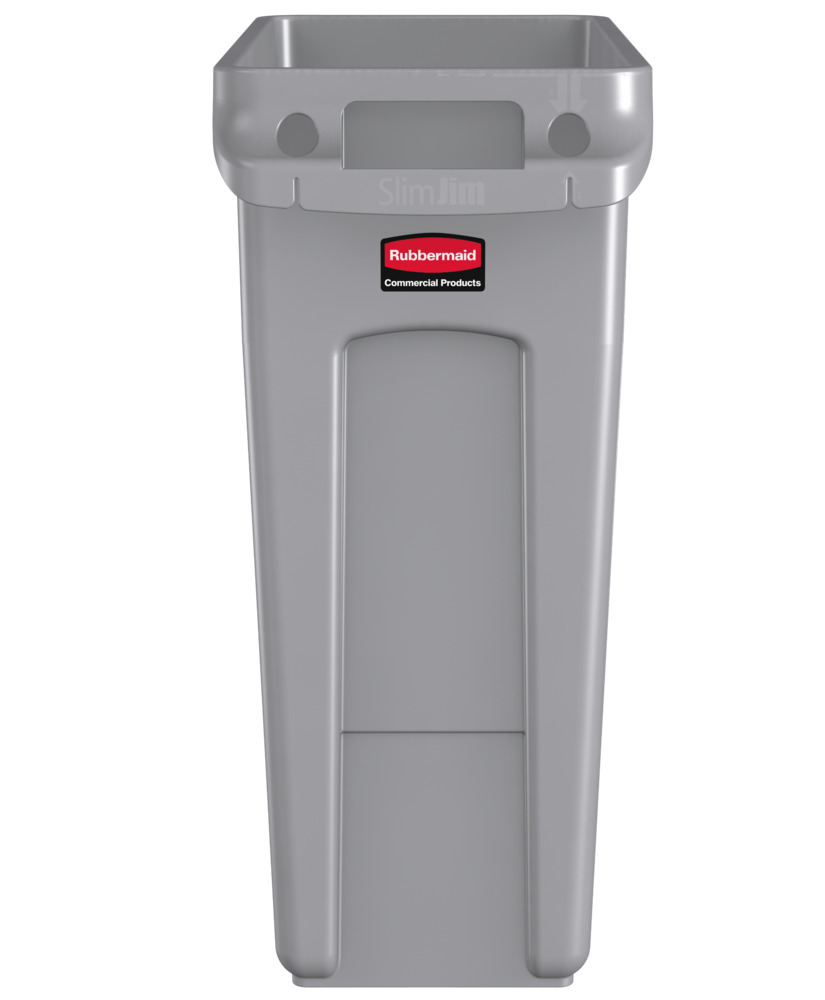 Coletor para reciclagem em polietileno (PE), 60 litros de volume, cinzento - 1