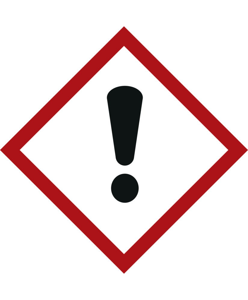 Chemický symbol nebezpečí GHS 07, dráždivé látky, samolepicí, 15 x 15 mm, BJ = 5 x 35 kusů - 1