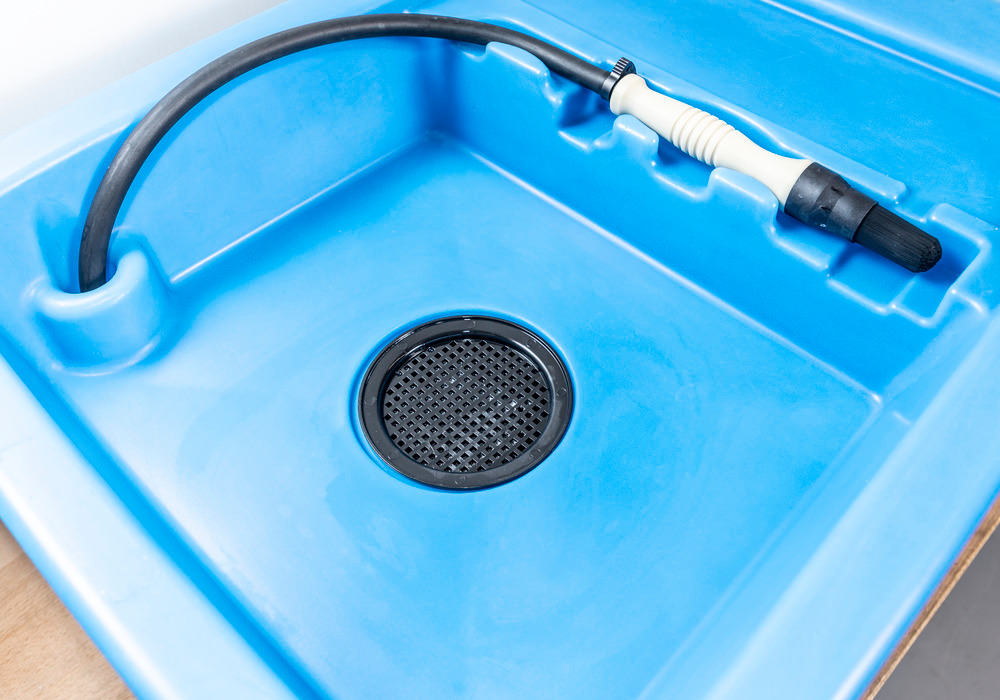 Sprzęt do mycia części bio.x A25, kpl.zestaw: mobilny stół myjący, mata filtracyjna i 5l koncentratu - 8