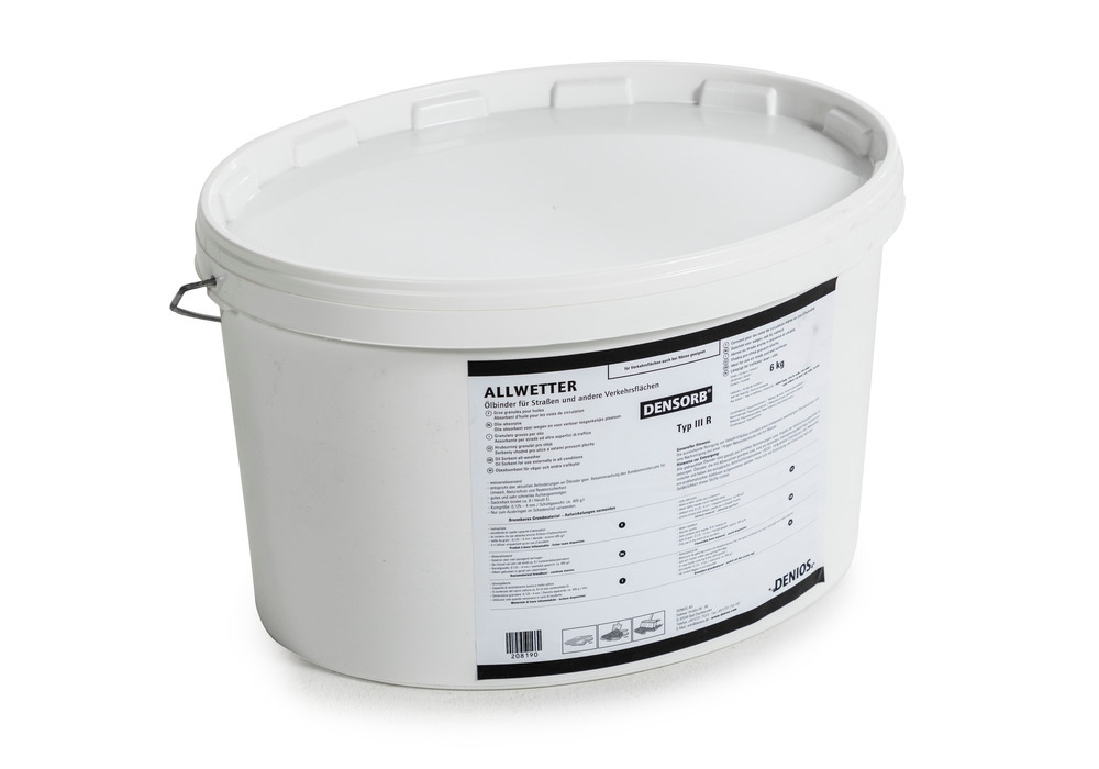 DENSORB granules, all-weather oil binder, water-repellent, enviro-friendly, high absorb, bucket 15 l - 1