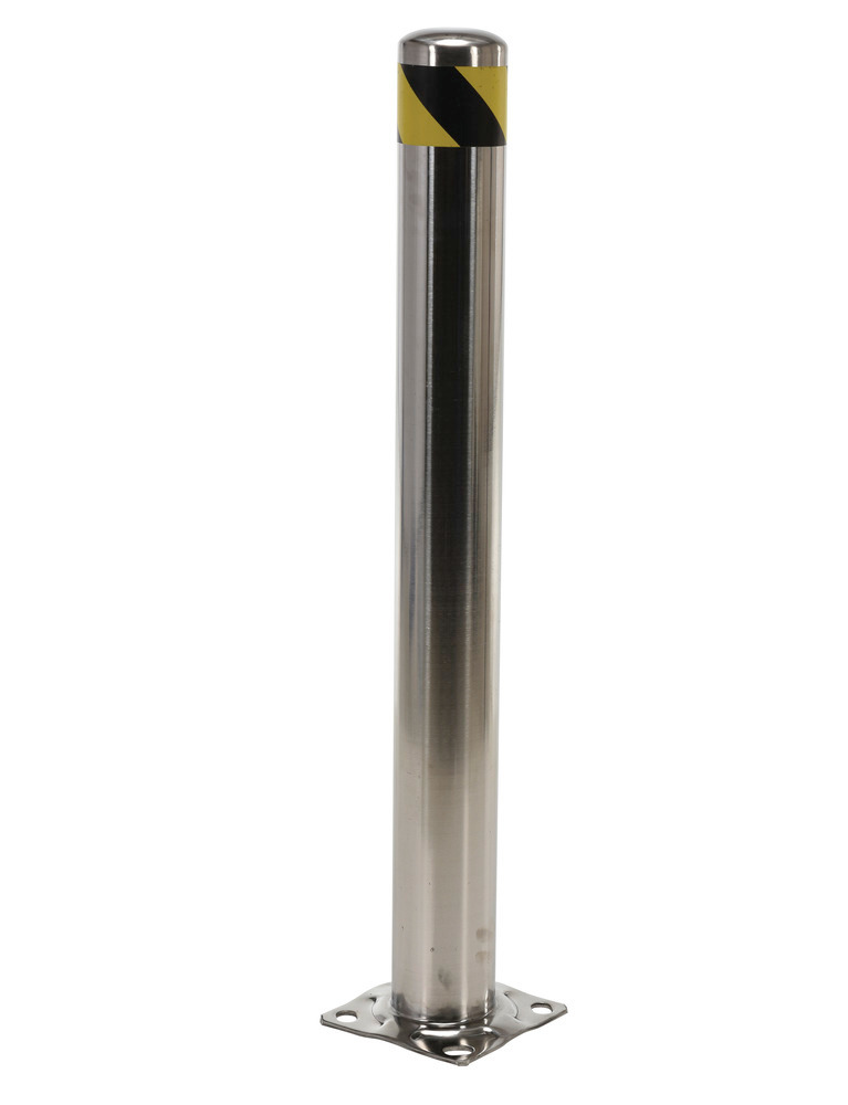 Vestil Stainless Steel Pipe Safety Bollard 42 In. x 4-1/2 In. Silver - 1