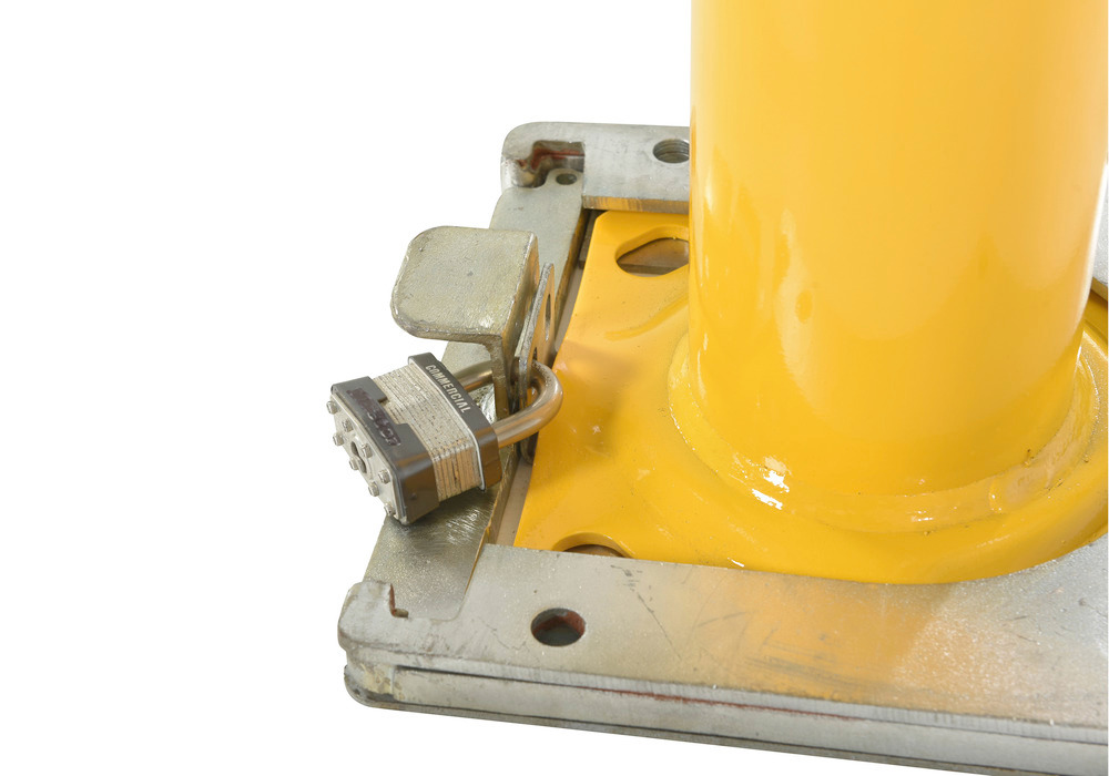 Vestil Steel Surface Mounted Removable Pipe Safety Bollard 42 In. x 4-1/2 In. Yellow - 6
