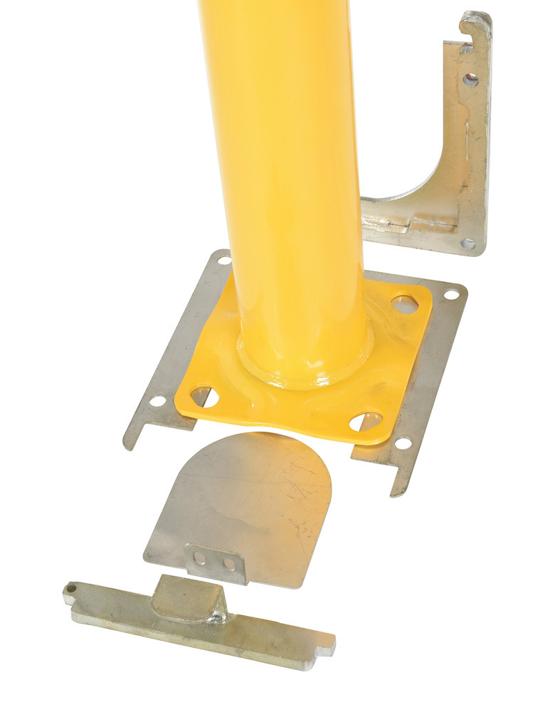 Vestil Steel Surface Mounted Removable Pipe Safety Bollard 42 In. x 4-1/2 In. Yellow - 5