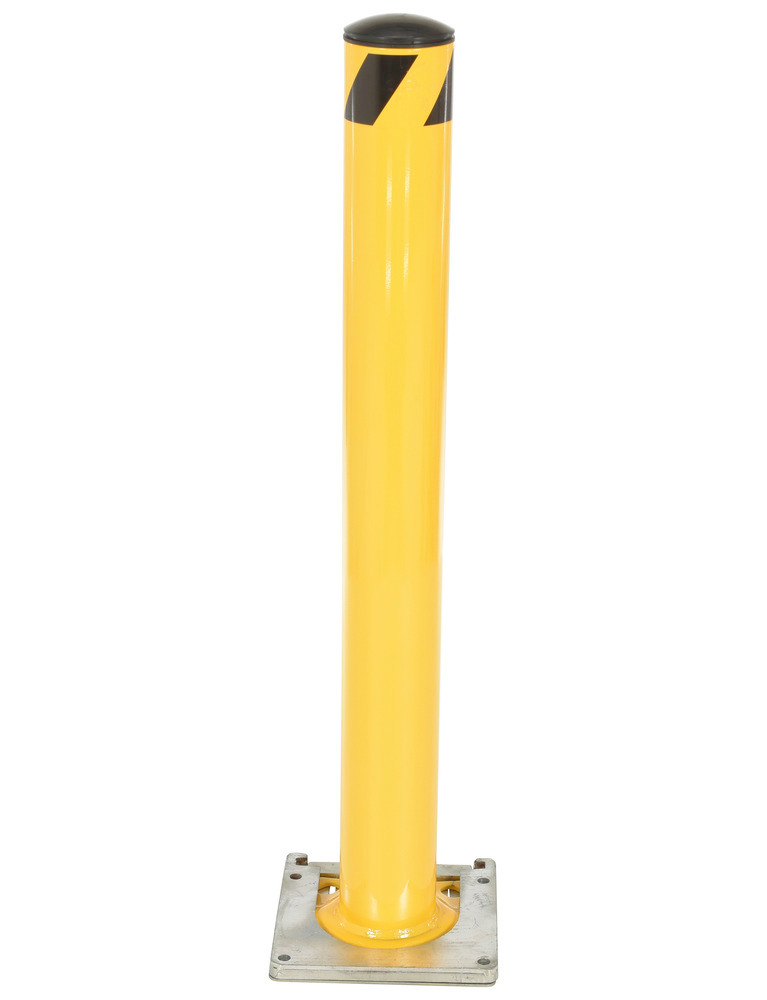 Vestil Steel Surface Mounted Removable Pipe Safety Bollard 42 In. x 4-1/2 In. Yellow - 8