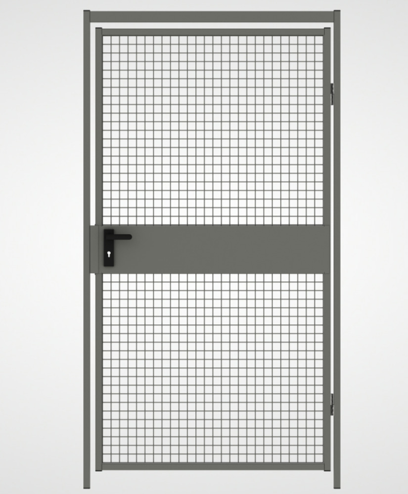 Sistema di pareti divisorie 9200, elemento porta, L 1000 mm, grigio polvere - 1