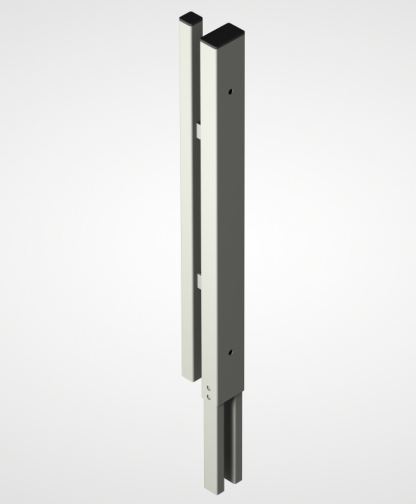 Partition wall system 9200, T add-on post, dust grey - 1