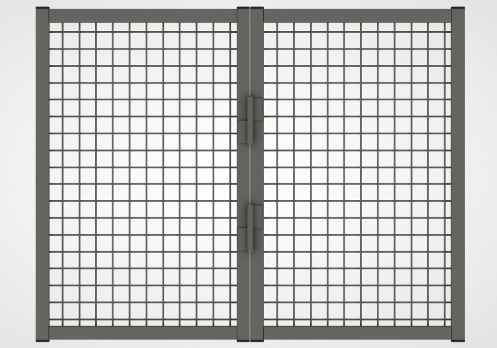 Partition wall system 9200, add-on Vario corner panel, W 500/500 mm, dust grey - 1