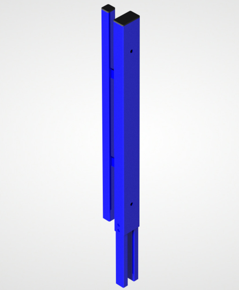 Trennwandsystem 9200, T-Aufsatzpfosten, ultramarinblau