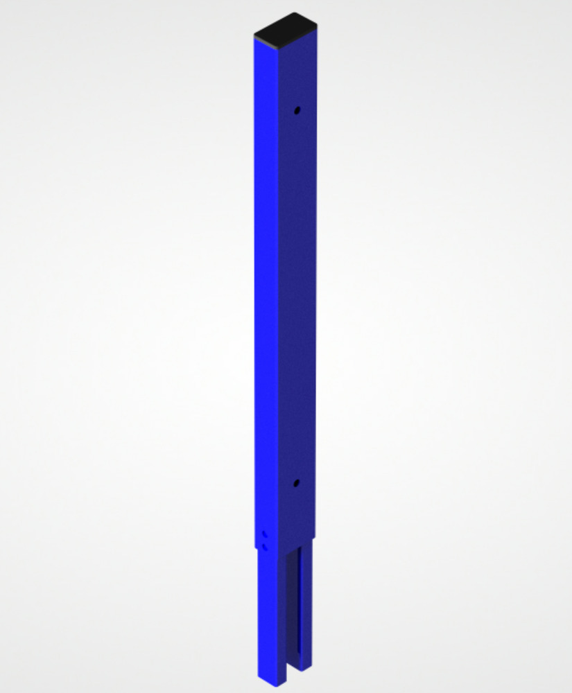 Sistema di pareti divisorie 9200, montante iniziale/finale/per sopralzo, blu oltremare - 1