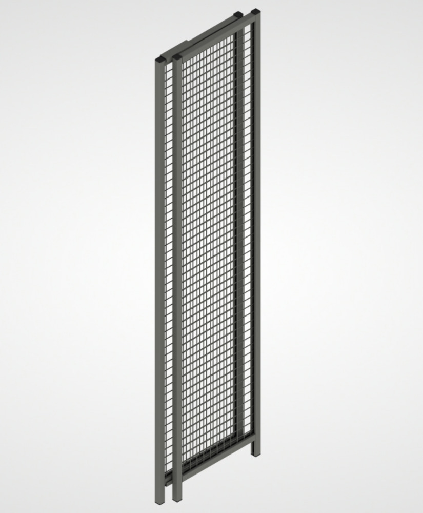 Sistema di pareti divisorie 9200, elemento Vario L 550/950 mm, grigio polvere - 3
