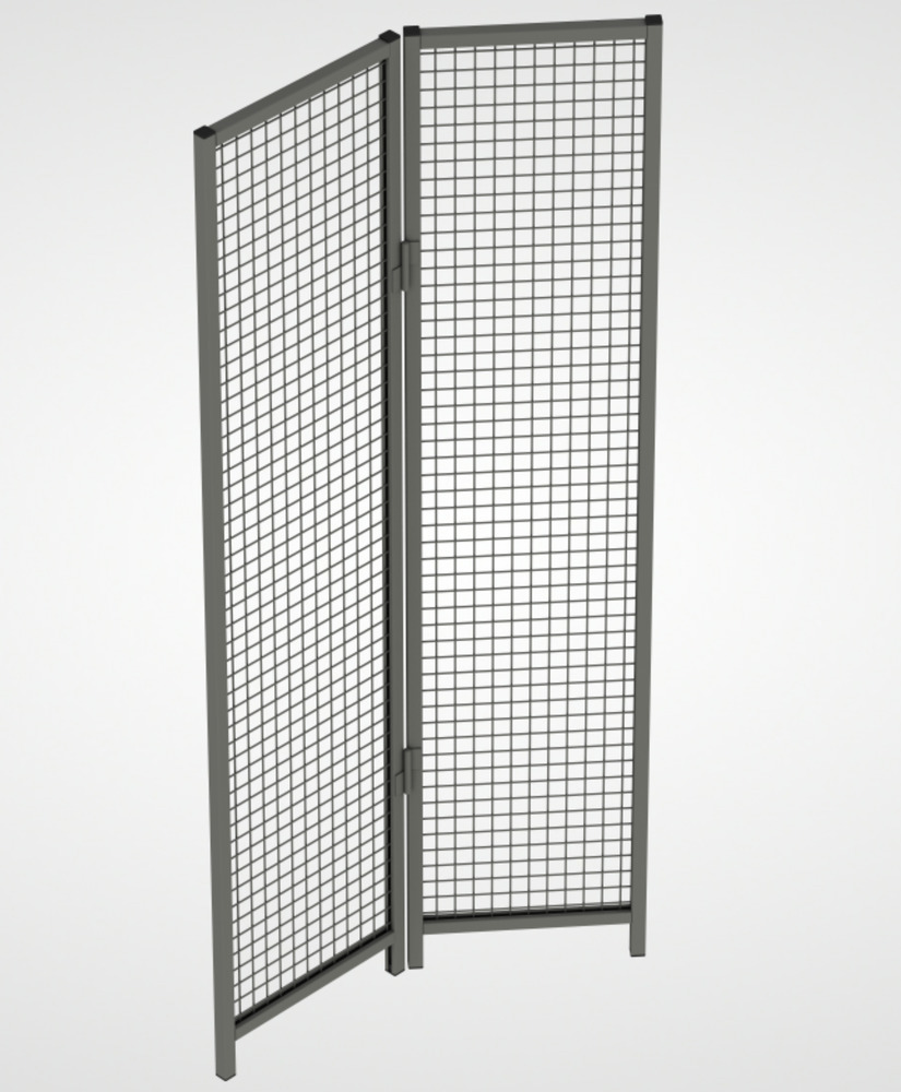 Partition wall system 9200, Vario corner panel, W 500/500 mm, dust grey - 3