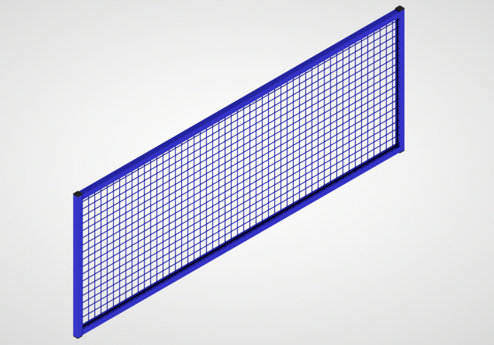 Partition wall system 9200, add-on element for sliding door, W 2000 mm, ultramarine blue - 2