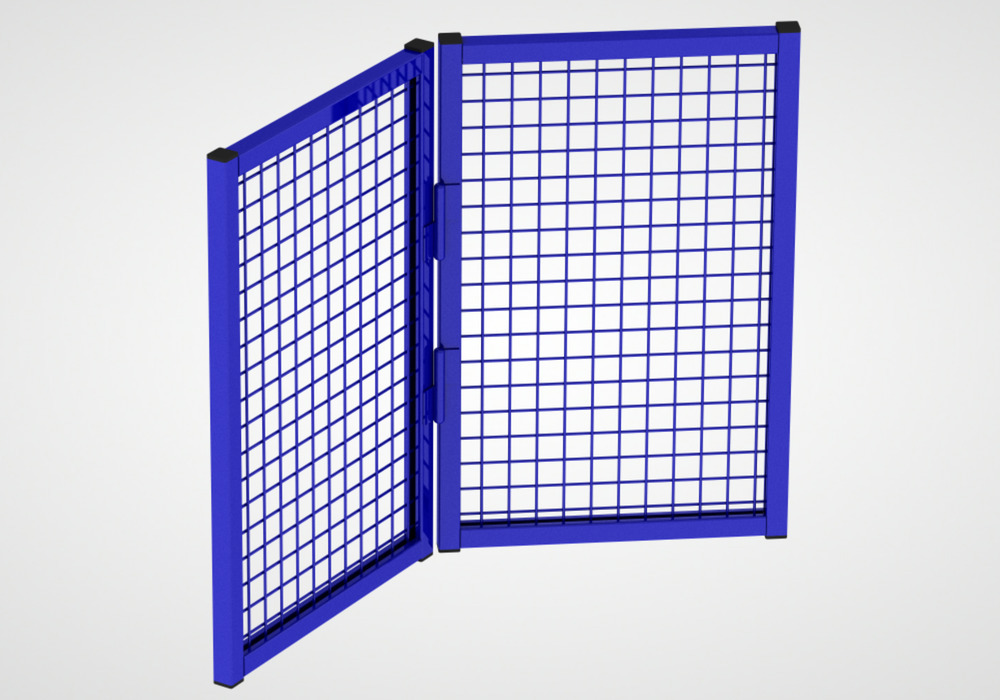Partition wall system 9200, add-on Vario corner panel, W 500/500 mm, ultramarine blue - 2