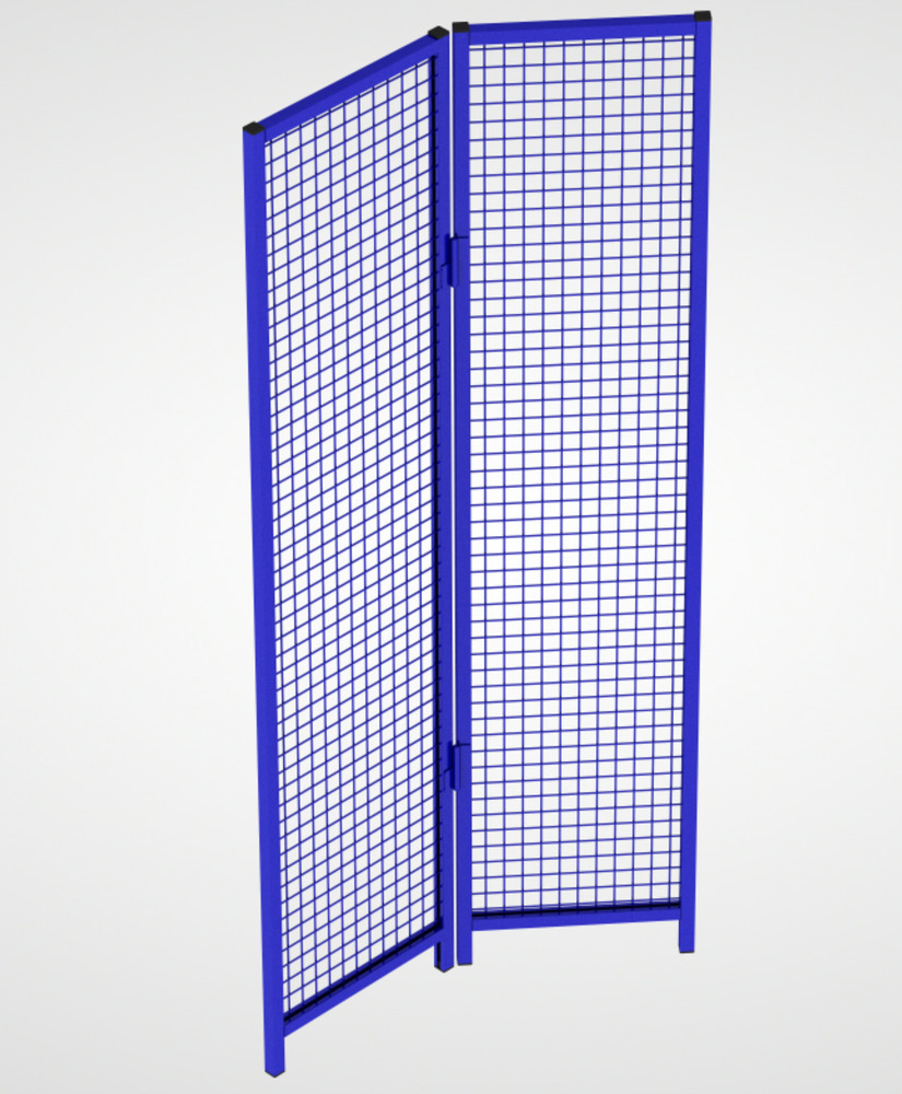 Sistema di pareti divisorie 9200, elemento angolare Vario L 500/500 mm, blu oltremare - 3