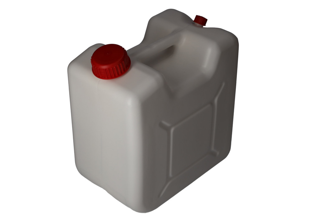Jerricã para gestão de resíduos em PE-HD, bocal de enchimento e rosca de ventilação, 10 L, branco - 3