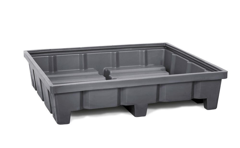 Spill tray in plastic for underneath the rack, for shelf width 1400 mm, 1390 x 1315 x 315 mm - 1