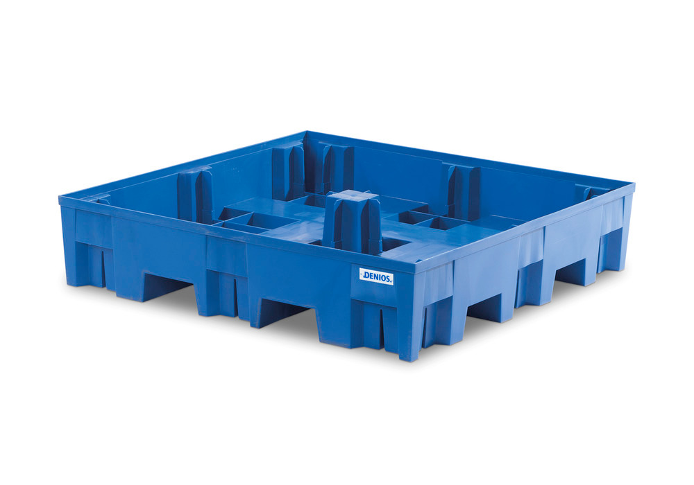 Containment racking in polyethylene (PE), without grid, 1235 x 1235 x 275 mm - 1
