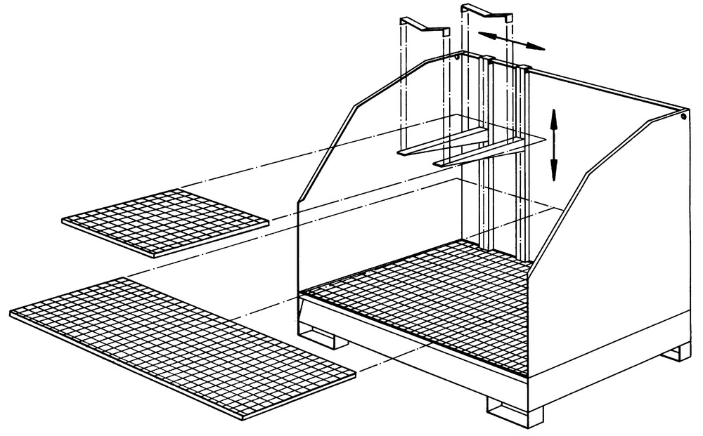 Supporti verticali (1 paio) per appendere traverse orizzontali di scaffalatura - 1