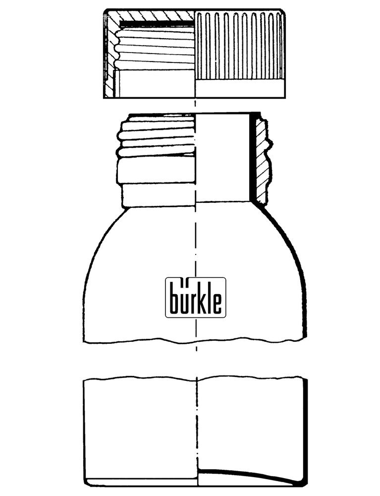 Aluminum bottle, AL 99.5, 38 ml w/ cap - 3