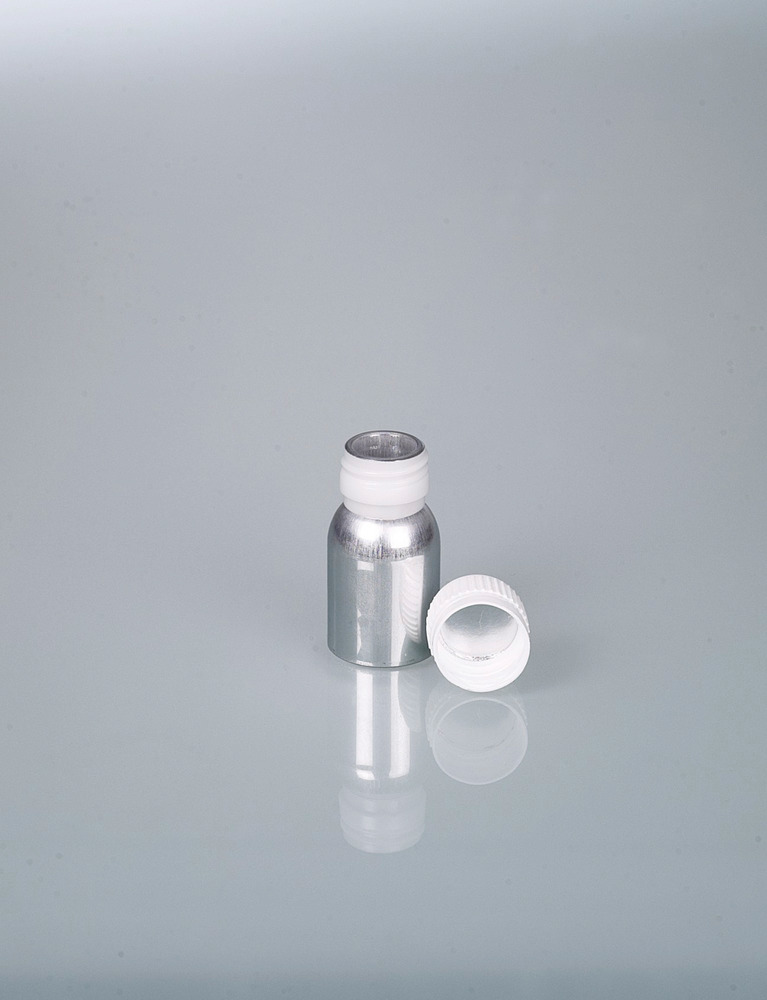 Aluminum bottle, AL 99.5, 38 ml w/ cap - 1