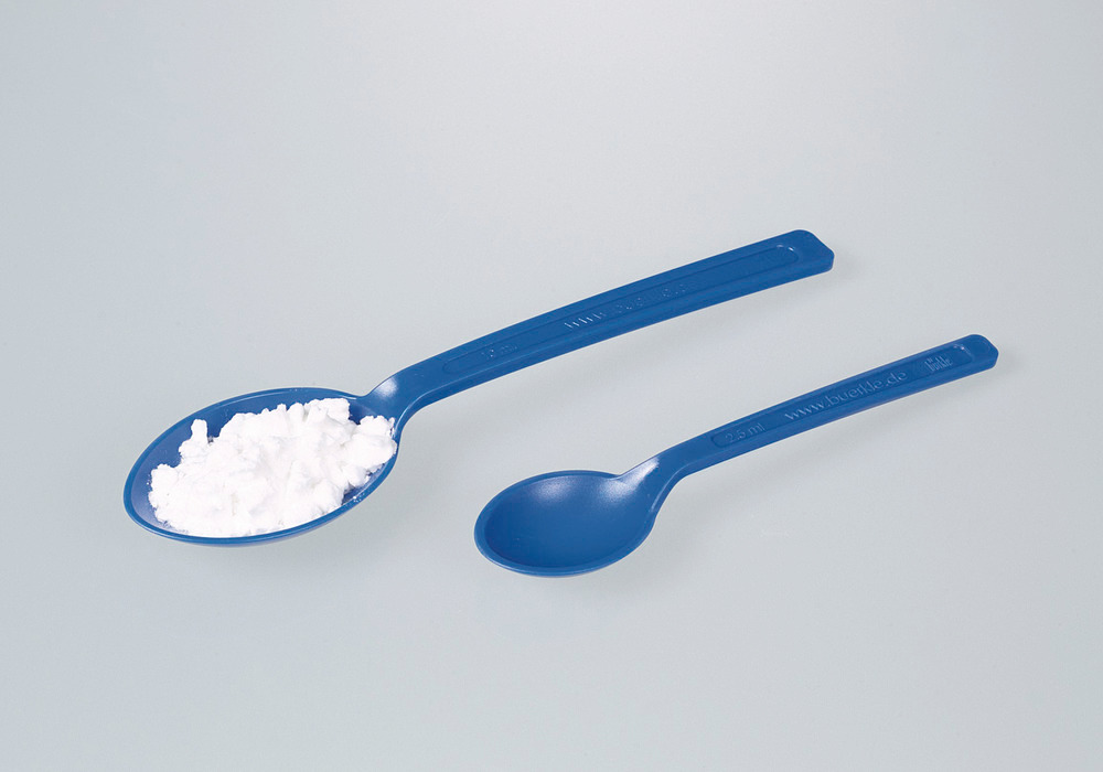 Food spoons, blue, PS, sterile, 2,5 ml - 6